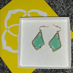 Kendra Scott Small teardrop teal earrings